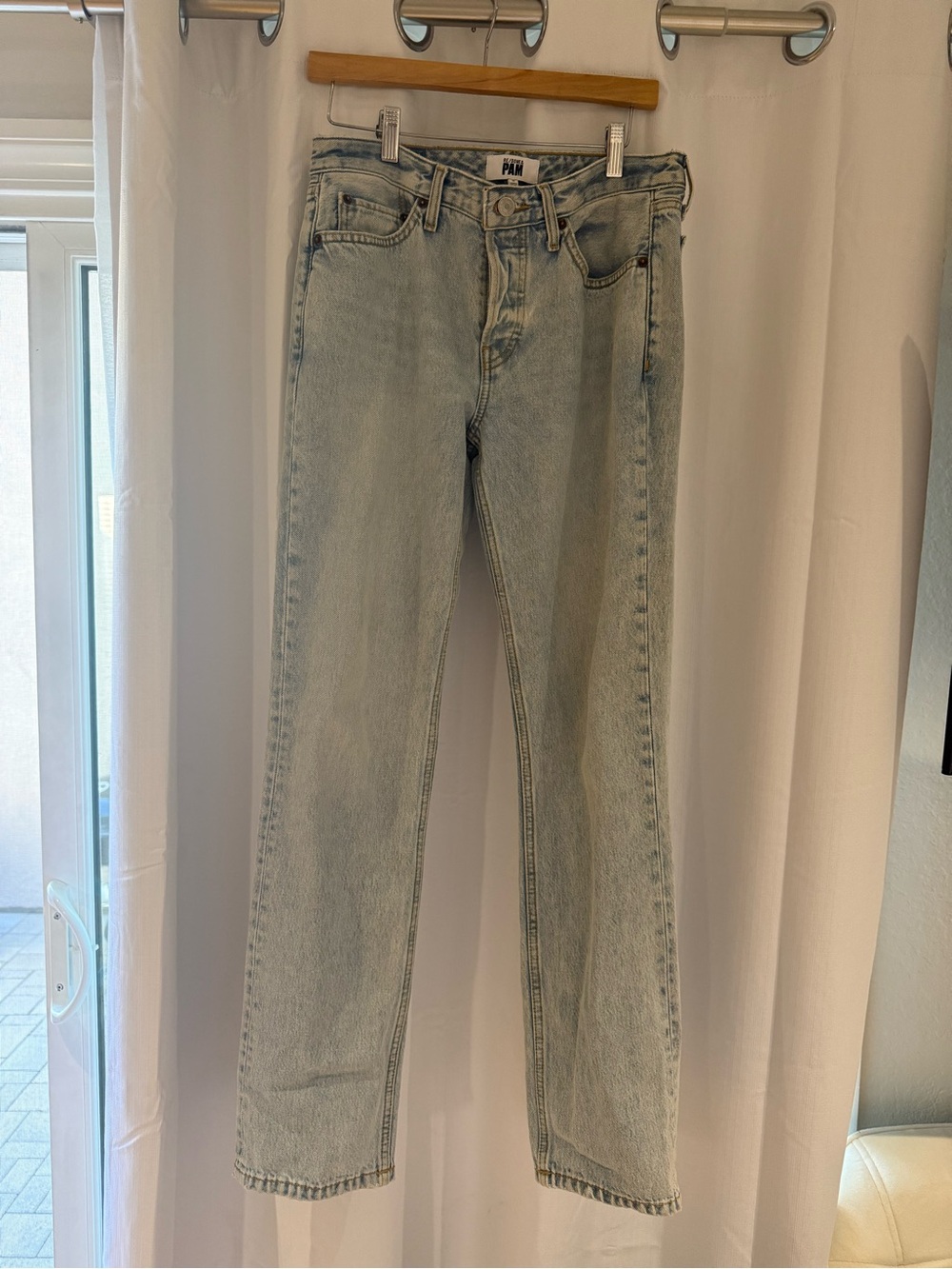 Re/Done Light Blue Straight Leg Jeans - Picture 4 of 9